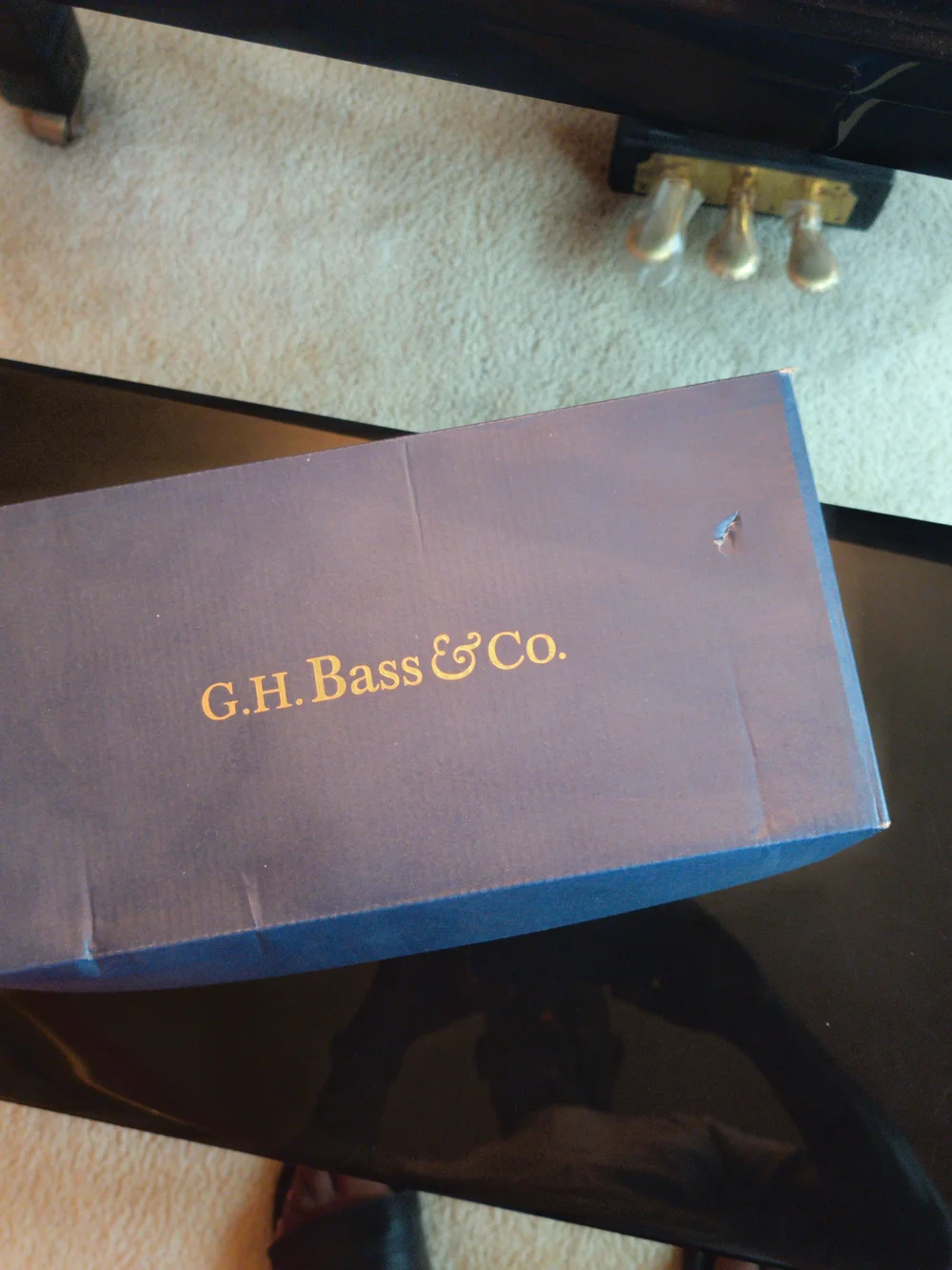 G.H. Bass & Co. Navy Suede Derby Shoe